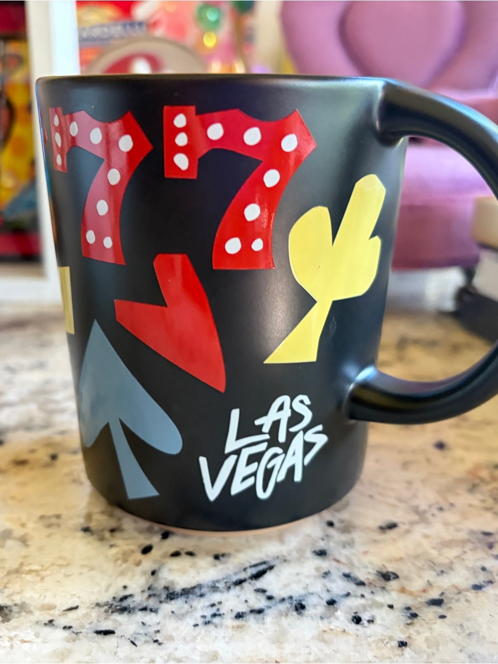Starbucks Las Vegas Lucky 777 casino Playing Cards Black Cogee Mug 12oz